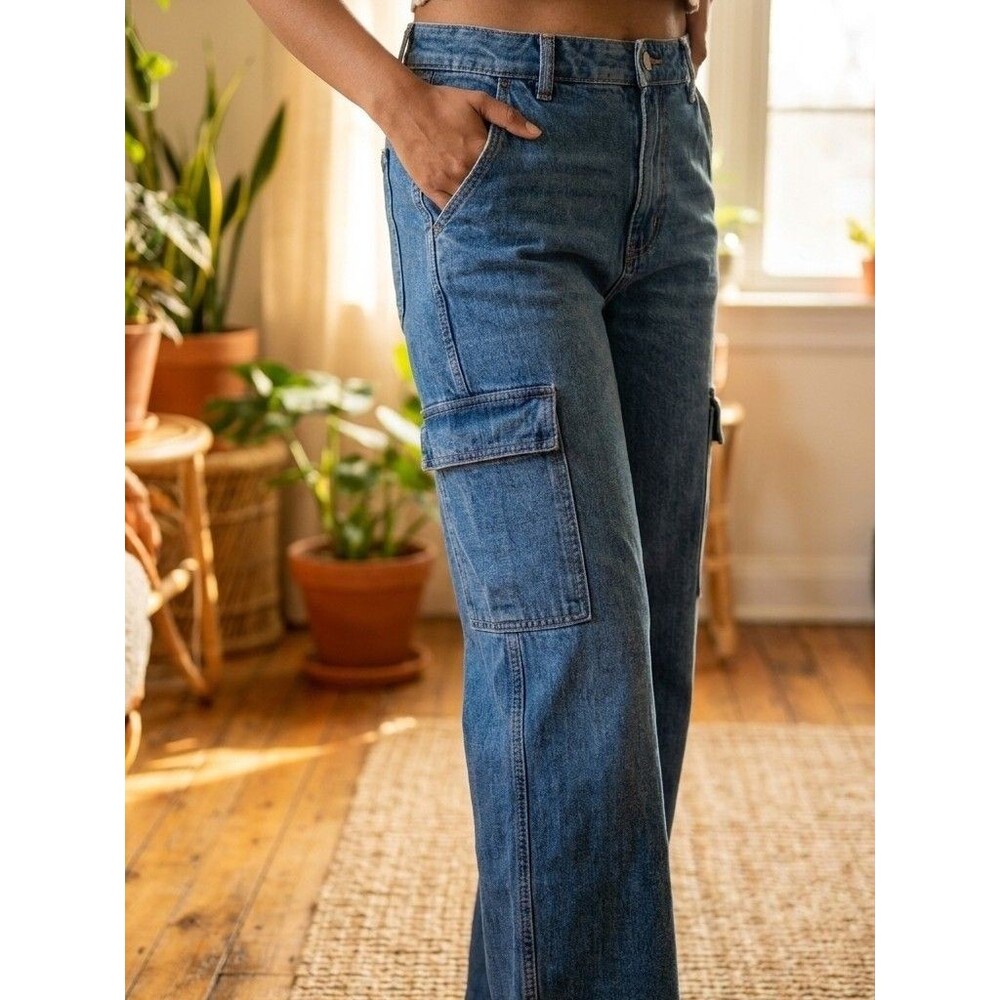 DL1961 Classic women's Blue Cargo Denim Jeans Size 30